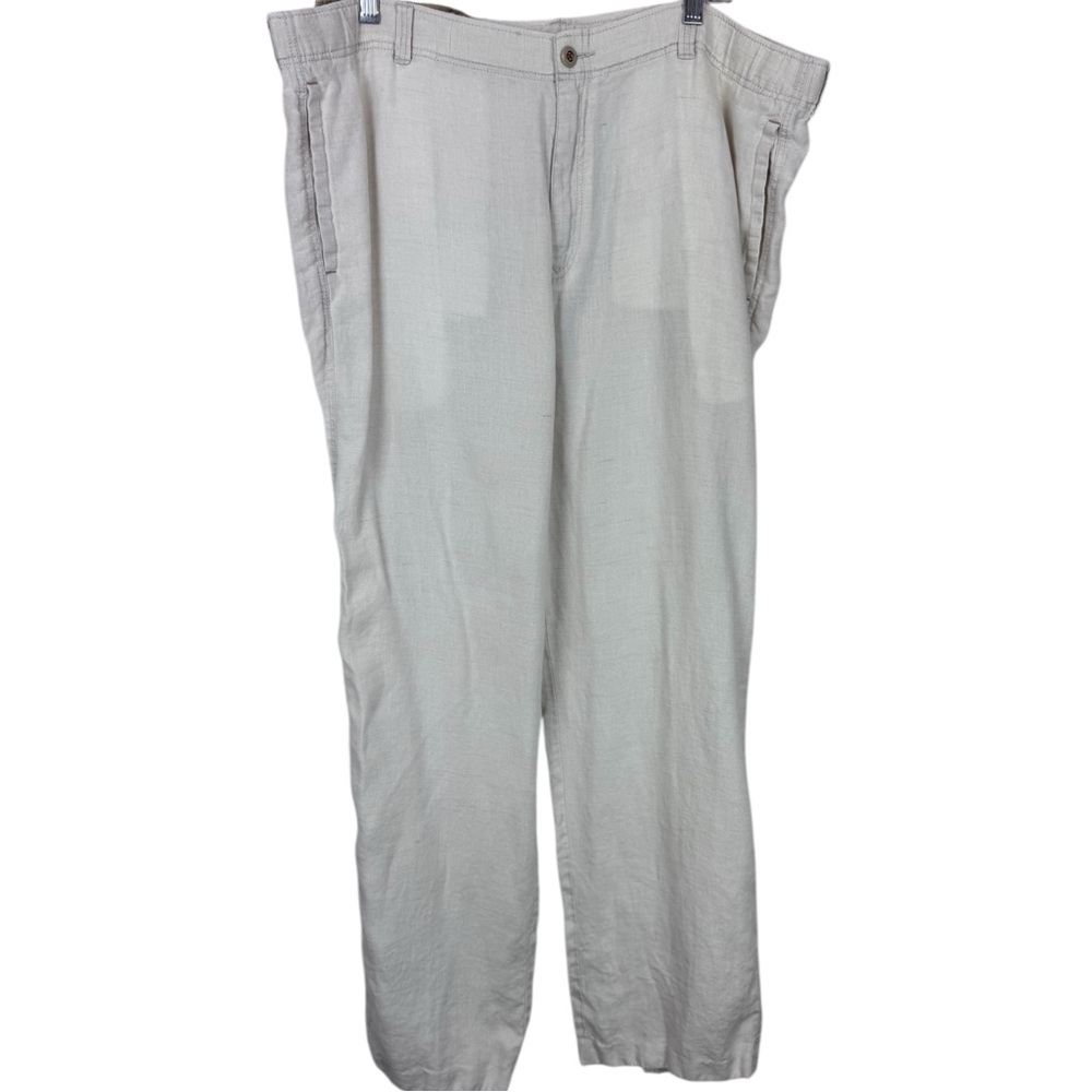 Tommy Bahama mens relax linen pants size L cream